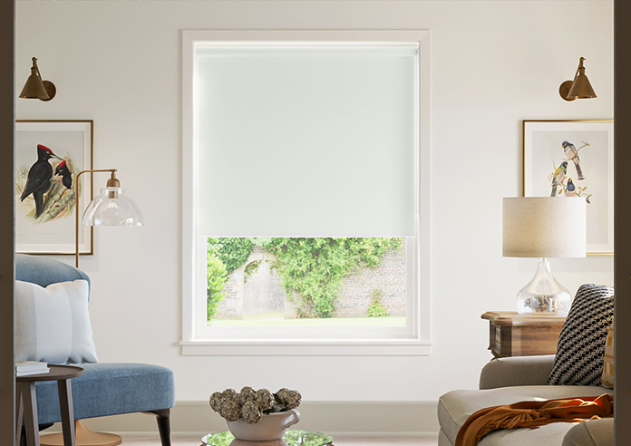 Rivulet (Blackout), Frost White - Twist&Fit Roller Blind - Image 3
